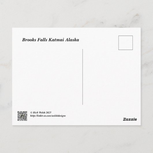 Carte Postale Tant d'ours, Brooks Falls Alaska (Dos)