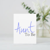 Carte Postale Tante à être (Script bleu) (Debout devant)