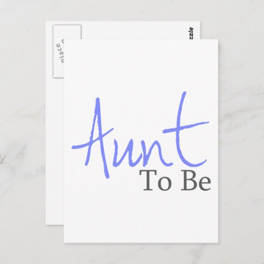 Carte Postale Tante à être (Script bleu) (Devant / Derrière)