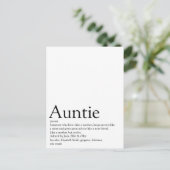 Carte Postale Tante la meilleure du monde, définition de Tante (Debout devant)