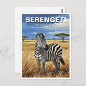 Carte Postale Tanzanie Serengeti Parc national Zebra (Devant / Derrière)