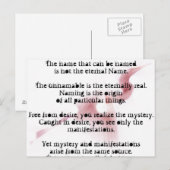 Carte Postale Tao Te Ching va changer votre vie (Devant / Derrière)