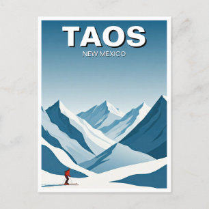 Carte Postale Taos Nouveau-Mexique Ski Skier Voyage