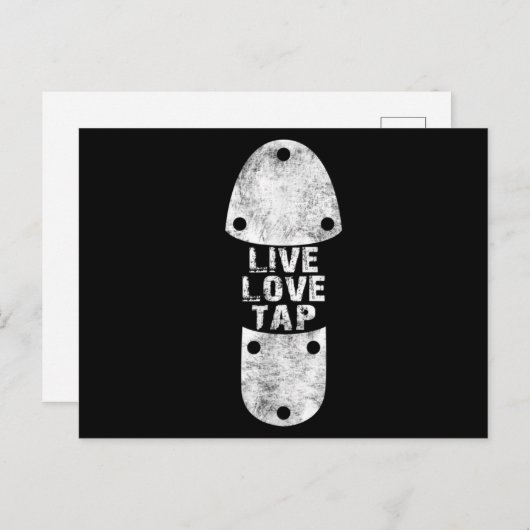 Carte Postale Tap Dances - Live Love Tap Distressed for Tap (Devant / Derrière)