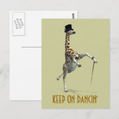 Carte Postale Tap Dancing Giraffe (Devant / Derrière)