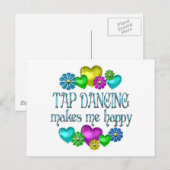 Carte Postale Tap Dancing Happy (Devant / Derrière)