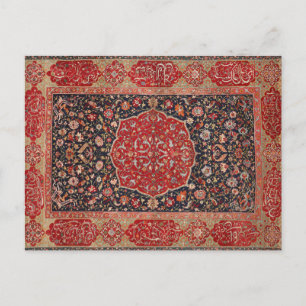 Carte Postale Tapis d'art vintage en détresse Tapis persan antiq