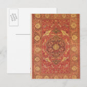 Carte Postale Tapis décoré de scènes de combats d'animaux (Devant / Derrière)
