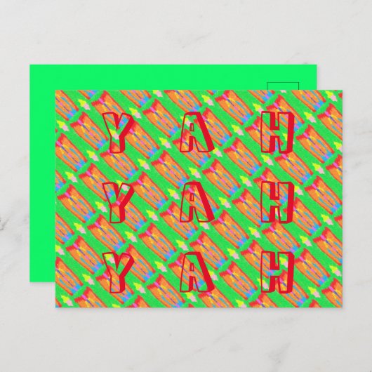 Carte Postale Tapis et chiffons Art pur abstrait suprême (Devant / Derrière)