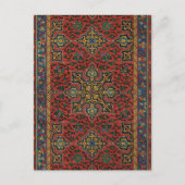Carte Postale Tapis persan rouge bleu classique (Devant)