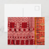 Carte Postale Tapis rouge au marché (Devant / Derrière)