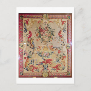 Carte Postale Tapisserie au style Rococo primitive avec strampon