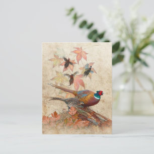 Carte Postale Tapisserie de faisan, impression acrylique