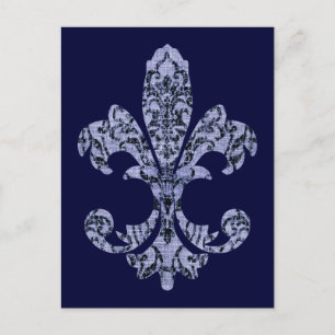 Carte Postale Tapisserie Fleur de lis 1