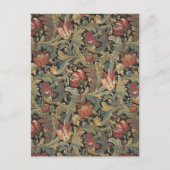 Carte Postale Tapisserie florale riche Brocade Antique Classique (Devant)
