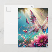Carte Postale Tapisserie papillon (Devant / Derrière)