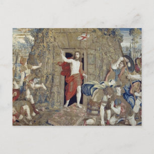 Carte Postale Tapisserie représentant la Résurrection du Christ 