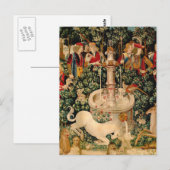 Carte Postale Tapisseries Unicorne Trouvé Légende Mythique (Devant / Derrière)