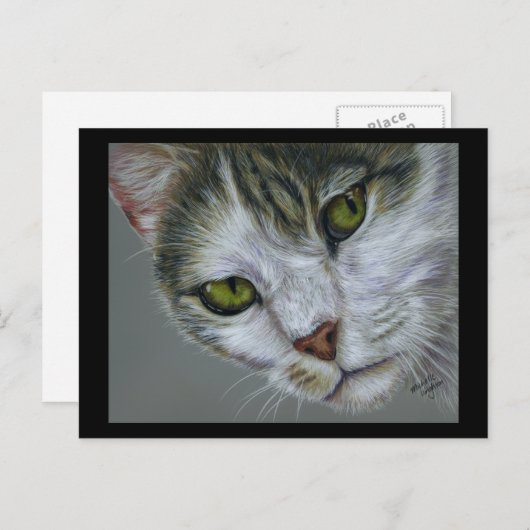 Carte Postale Tara - Art Chat (Devant / Derrière)