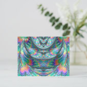 Carte Postale TARA ~ Pastels qui suintent ~ Conception fractale (Debout devant)