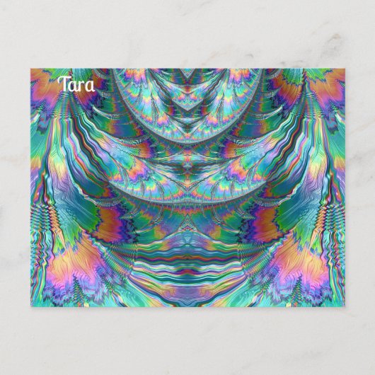 Carte Postale TARA ~ Pastels qui suintent ~ Conception fractale (Devant)