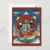 Carte Postale Tara verte déesse tibétaine de la compassion (Devant / Derrière)
