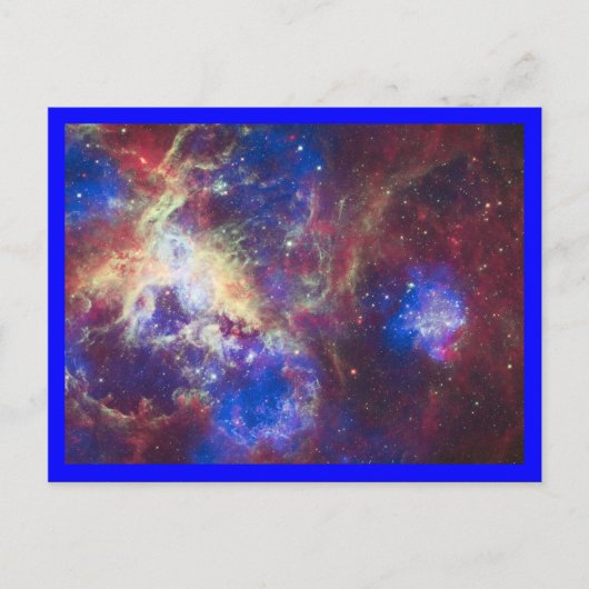 Carte Postale Tarantula Nebula frontière bleue (Devant)