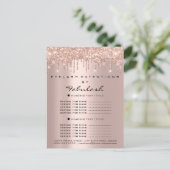 Carte Postale Tarif Rose Gold Drives Eyelashes Maquillage Brows (Debout devant)