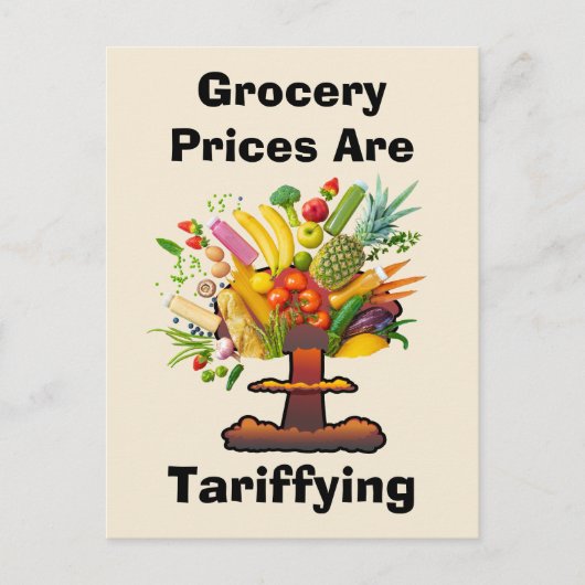 Carte Postale Tarifs de l'alimentation (Devant)