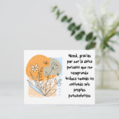 Carte Postale Tarjeta agradecimiento de comprension (Debout devant)