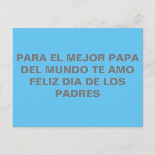 Carte Postale Tarjetas para el dia del padre (Devant)