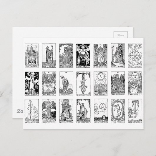 Carte Postale tarot antique (Devant / Derrière)