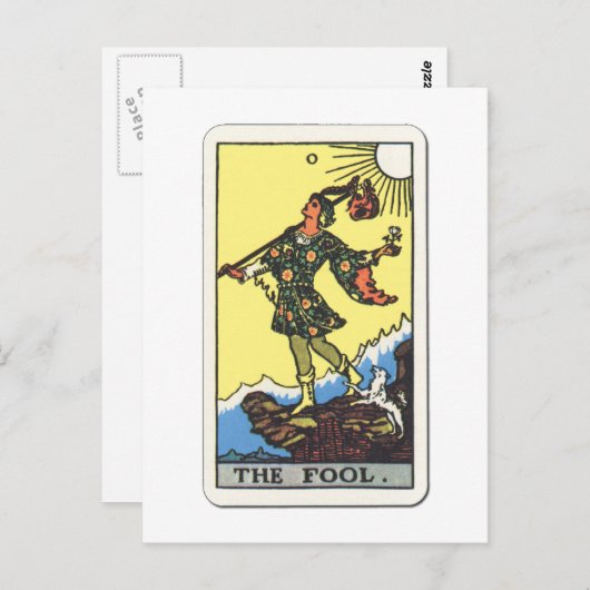 Carte Postale Tarot Der Narr L'idiot (Devant / Derrière)