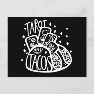 Carte Postale Tarot et Tacos drôle taco mardi