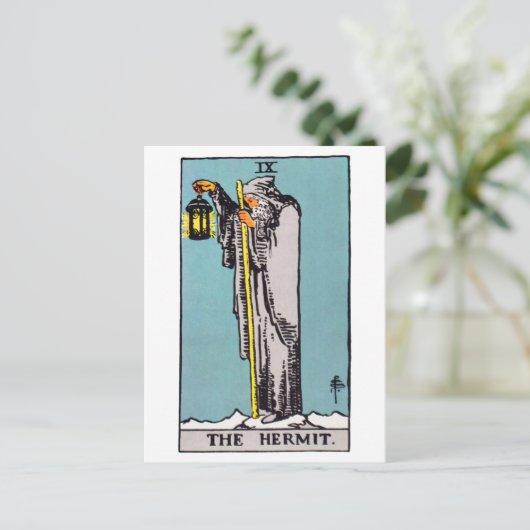 Carte Postale tarot-hermite (Debout devant)