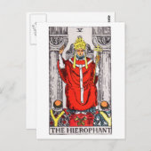 Carte Postale tarot-hiérophant (Devant / Derrière)