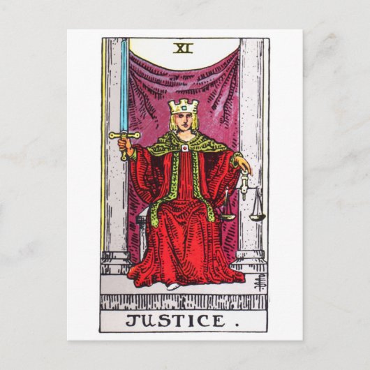 Carte Postale tarot-justice (Devant)