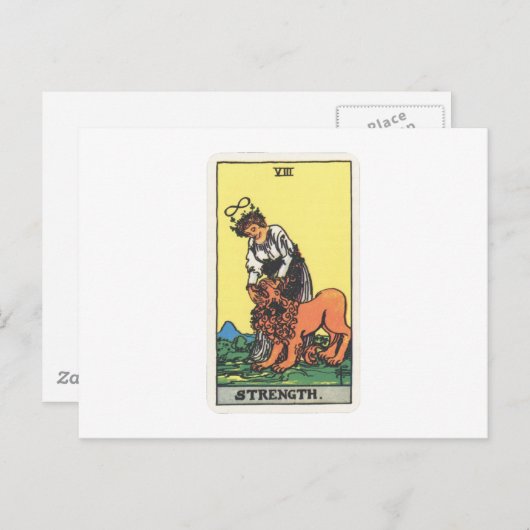 Carte Postale Tarot Kraft Strength (Devant / Derrière)