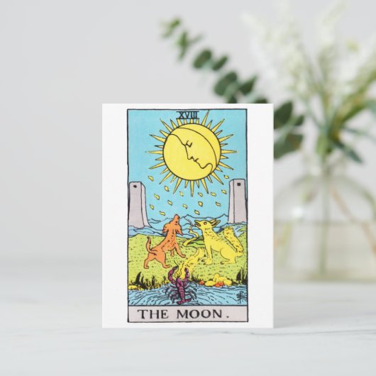 Carte Postale tarot-lune (Debout devant)