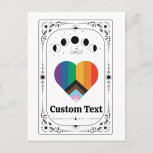 Carte Postale Tarot Trans Queer Rainbow Zodiaque personnalisé Fi