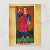 CARTE POSTALE TAROTS ANCIENS RENAISSANCE 18 / LA LUNE (Devant)