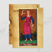 CARTE POSTALE TAROTS ANCIENS RENAISSANCE 18 / LA LUNE (Devant / Derrière)