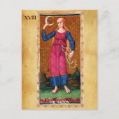 CARTE POSTALE TAROTS ANCIENS RENAISSANCE 18 / LA LUNE (Devant)