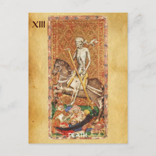 CARTE POSTALE TAROTS DE RENAISSANCE ANTIQUE 13 / MORT