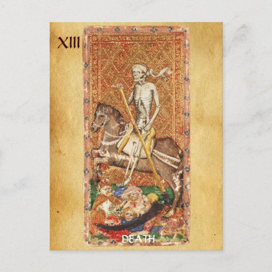 CARTE POSTALE TAROTS DE RENAISSANCE ANTIQUE 13 / MORT (Devant)