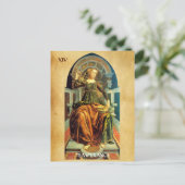 CARTE POSTALE TAROTS DE RENAISSANCE ANTIQUE 14 / TEMPÉRANCE (Debout devant)