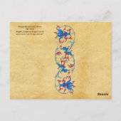 CARTE POSTALE TAROTS DE RENAISSANCE ANTIQUE 15 / LE DIABLE (Dos)