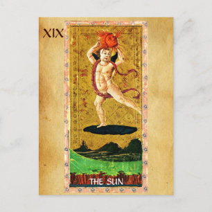 CARTE POSTALE TAROTS DE RENAISSANCE ANTIQUE 19 / LE SOLEIL