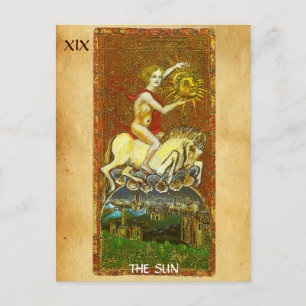 CARTE POSTALE TAROTS DE RENAISSANCE ANTIQUE 19 / LE SOLEIL