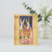 CARTE POSTALE TAROTS DE RENAISSANCE ANTIQUE 20 / JUGEMENT (Debout devant)